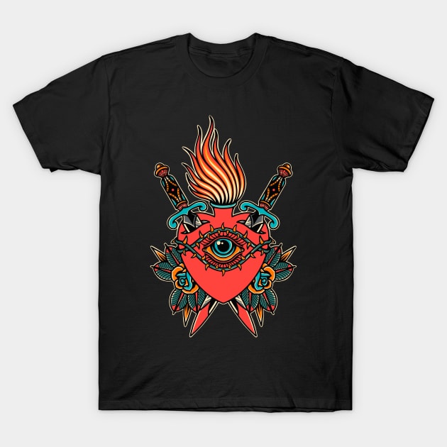 Eyes of the Heart T-Shirt by ILLUSTRA.13